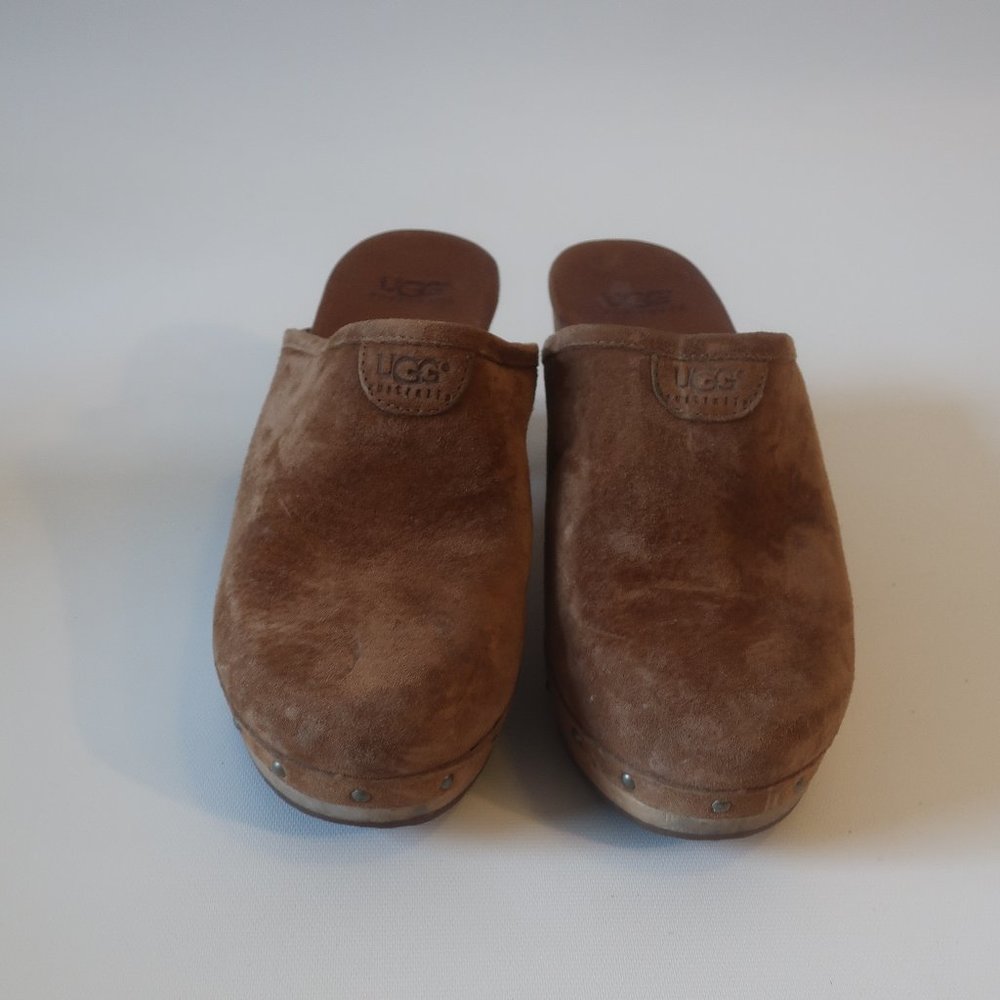 UGG Brown Suede Clog Mules size 7 - Picture 2 of 7